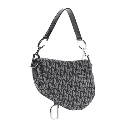 Christian Dior Monogram Saddle Bag Black 3 of 11