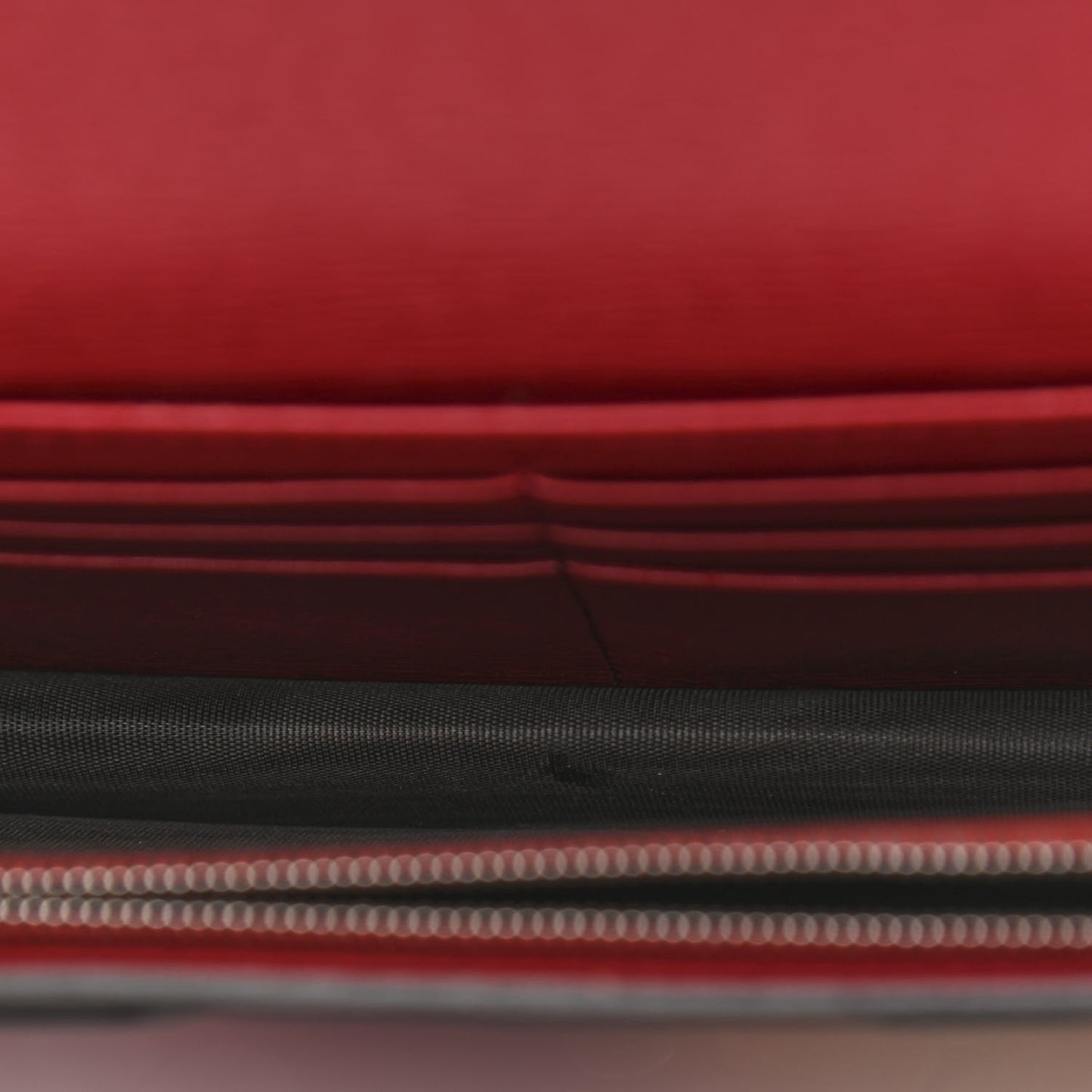 Calfskin Blooms Print Chain Wallet Romantic Cherry Multicolor