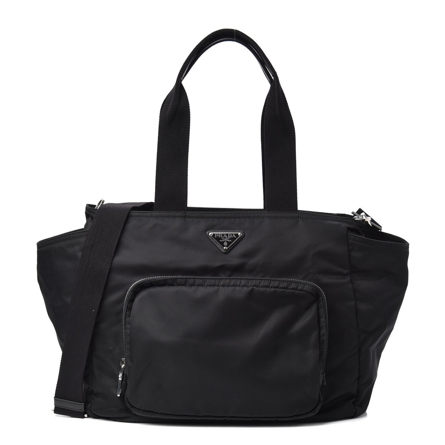 Tessuto Nylon Vela Diaper Bag Black