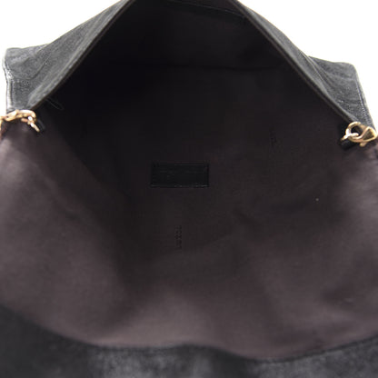 Fendi Metallic Nubuck Chain Shoulder Bag Black 5 of 10
