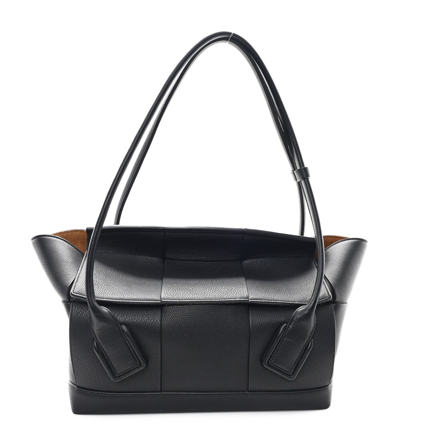Bottega Veneta Grained Calfskin Maxi Intrecciato Medium Arco Black 1 of 11