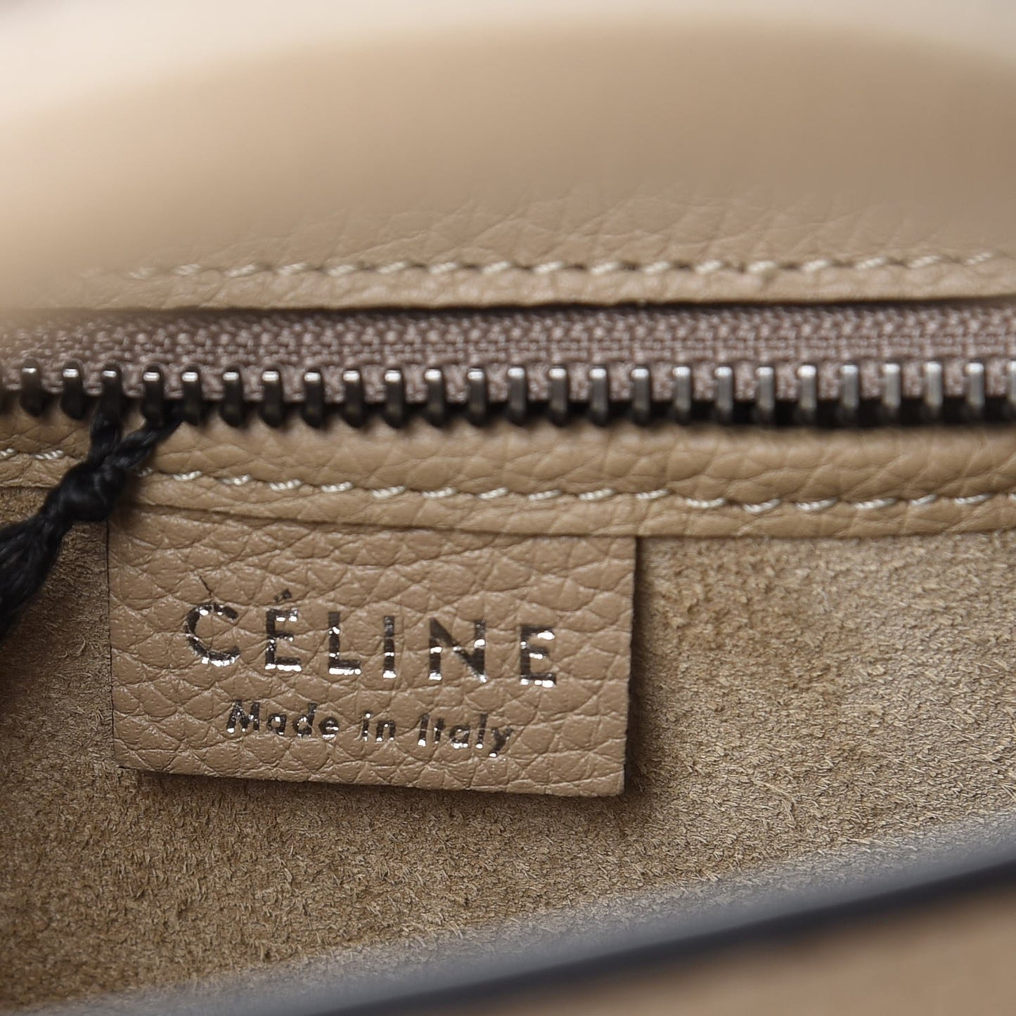 Drummed Calfskin Nano Luggage Dune