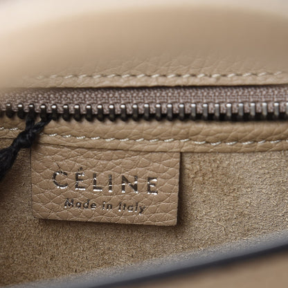 Celine Drummed Calfskin Nano Luggage Dune 7 of 8