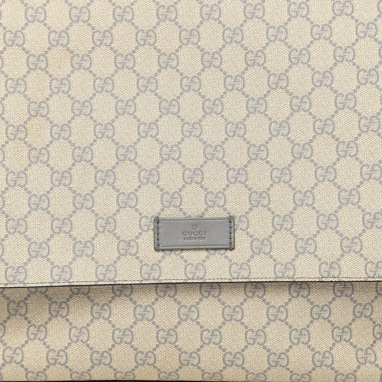 GG Plus Monogram Messenger Diaper Bag Ecru Grigio