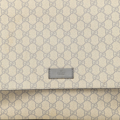 Gucci GG Plus Monogram Messenger Diaper Bag Ecru Grigio 9 of 12