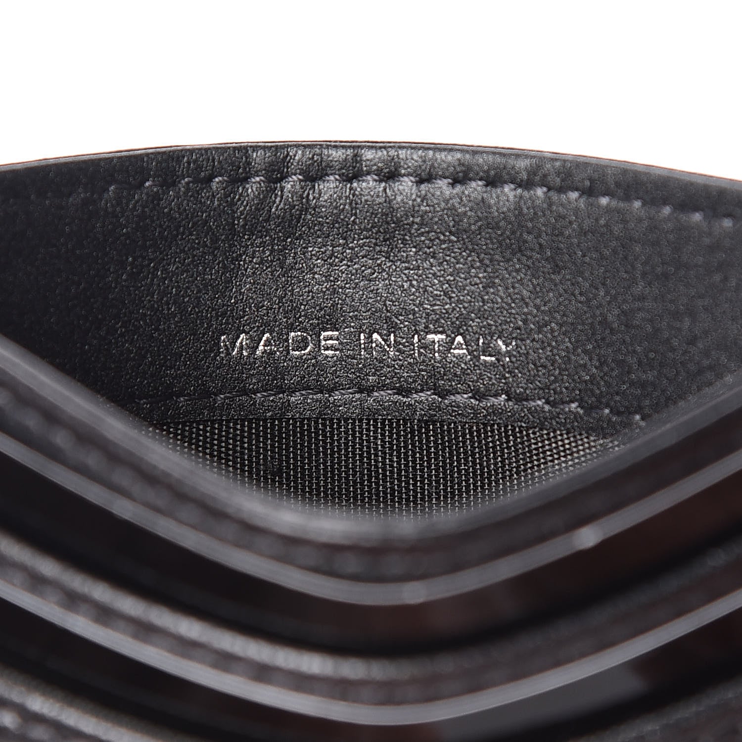 Chanel Goatskin Camellia Embossed Card Holder Anthracite 7 of 9