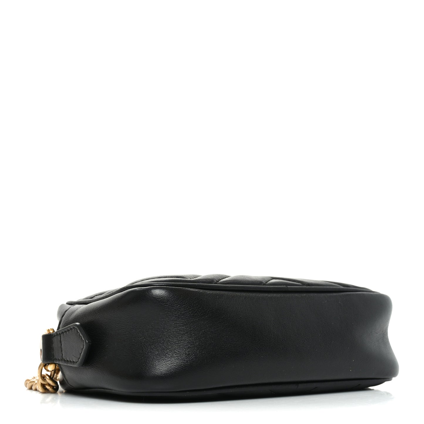Calfskin Matelasse Mini GG Marmont Chain Shoulder Bag Black