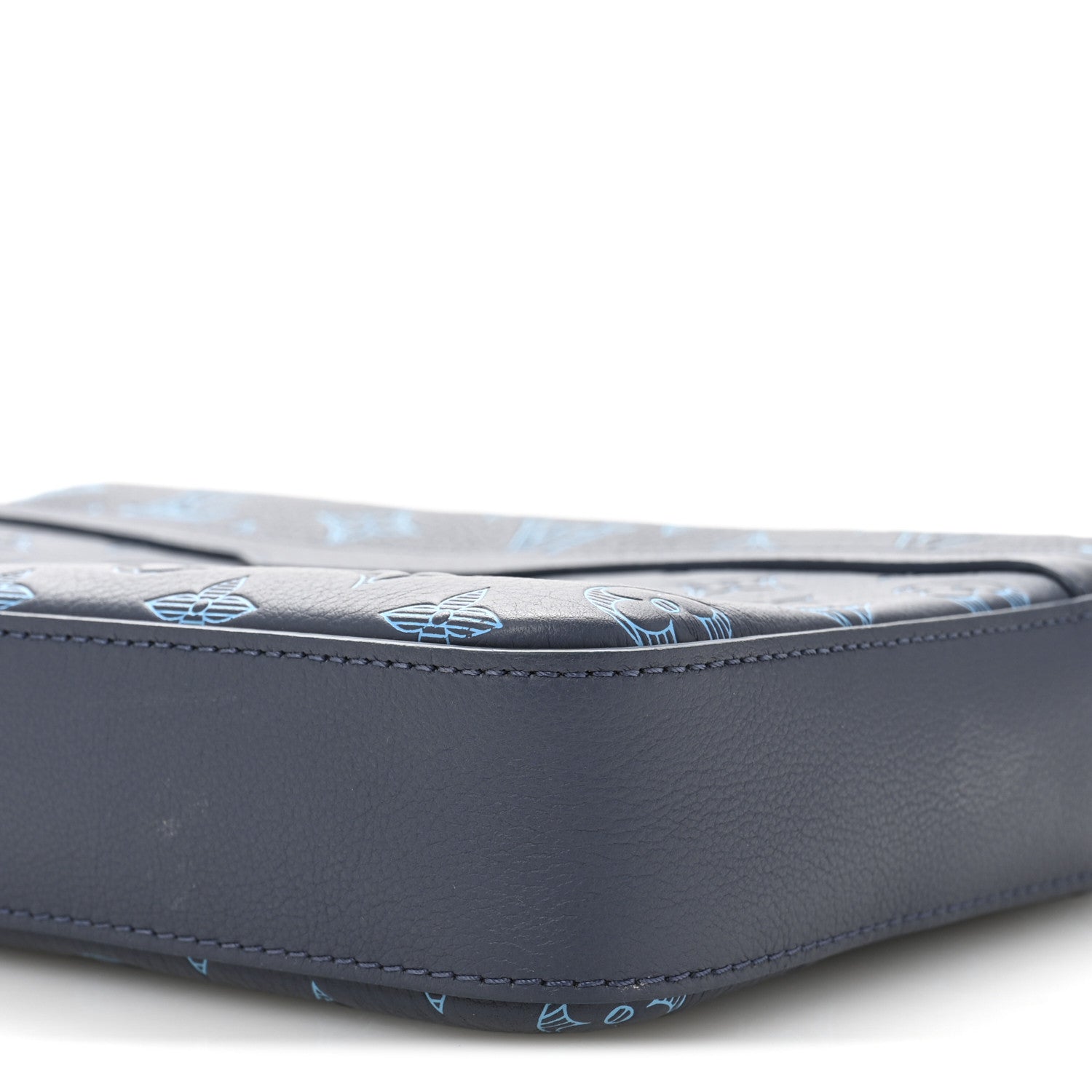 Louis Vuitton Calfskin Monogram Shadow Trio Messenger Navy River Blue 10 of 11