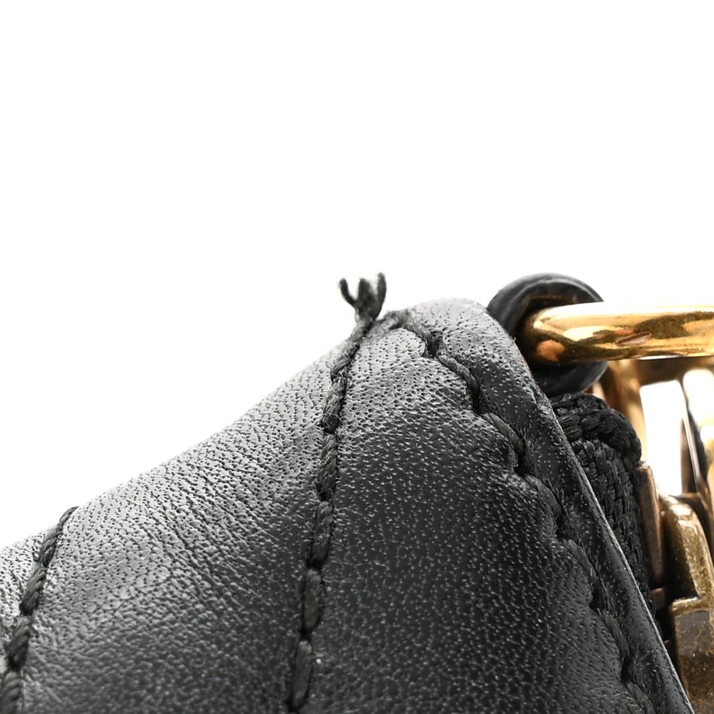 Calfskin Matelasse Mini GG Marmont Chain Bag Black