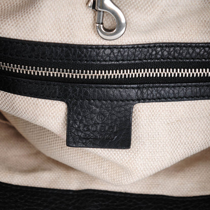 Gucci Pebbled Calfskin Studded Medium Soho Chain Shoulder Bag Black 6 of 7