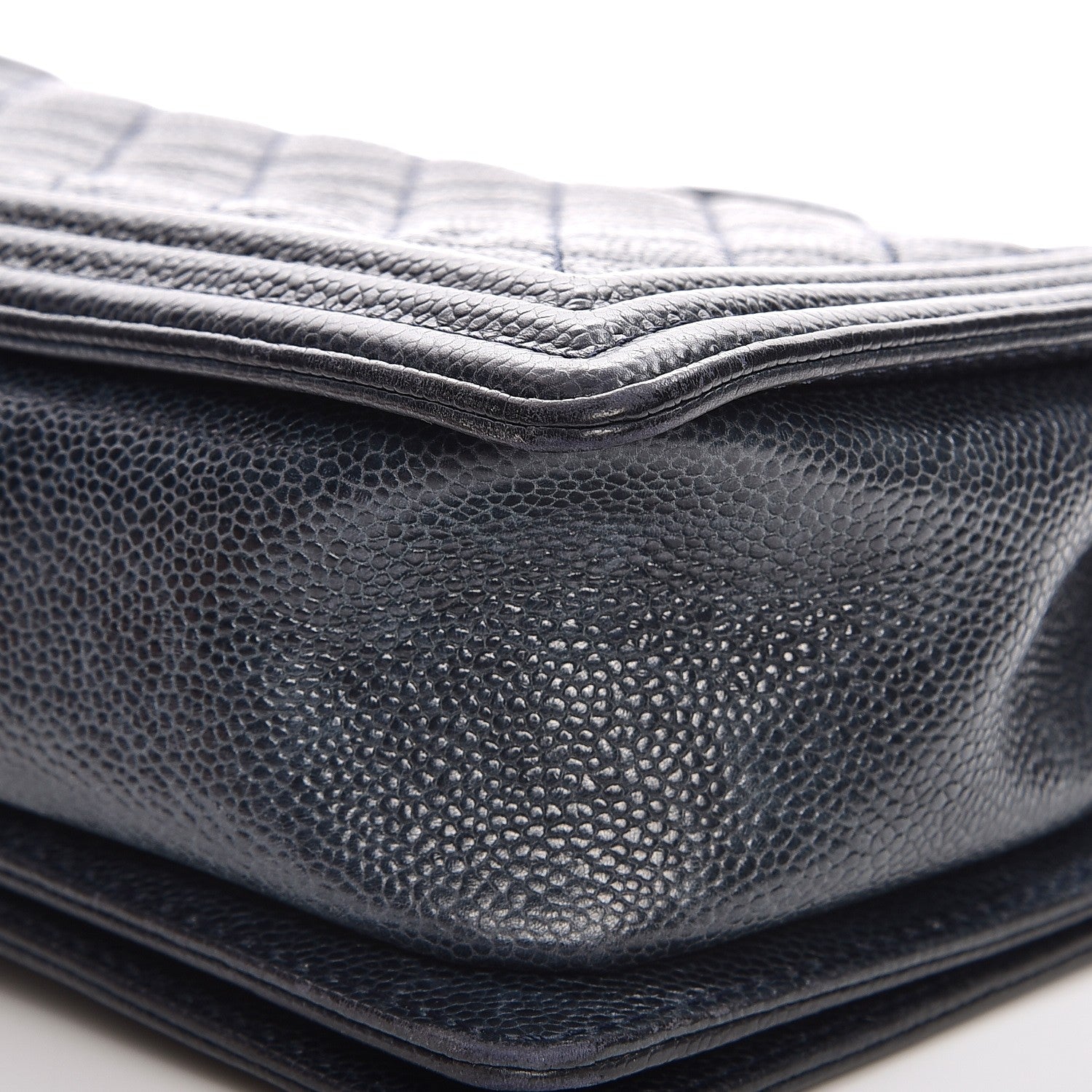 Chanel Caviar Quilted New Medium Boy Flap Dark Navy Blue 12 of 13