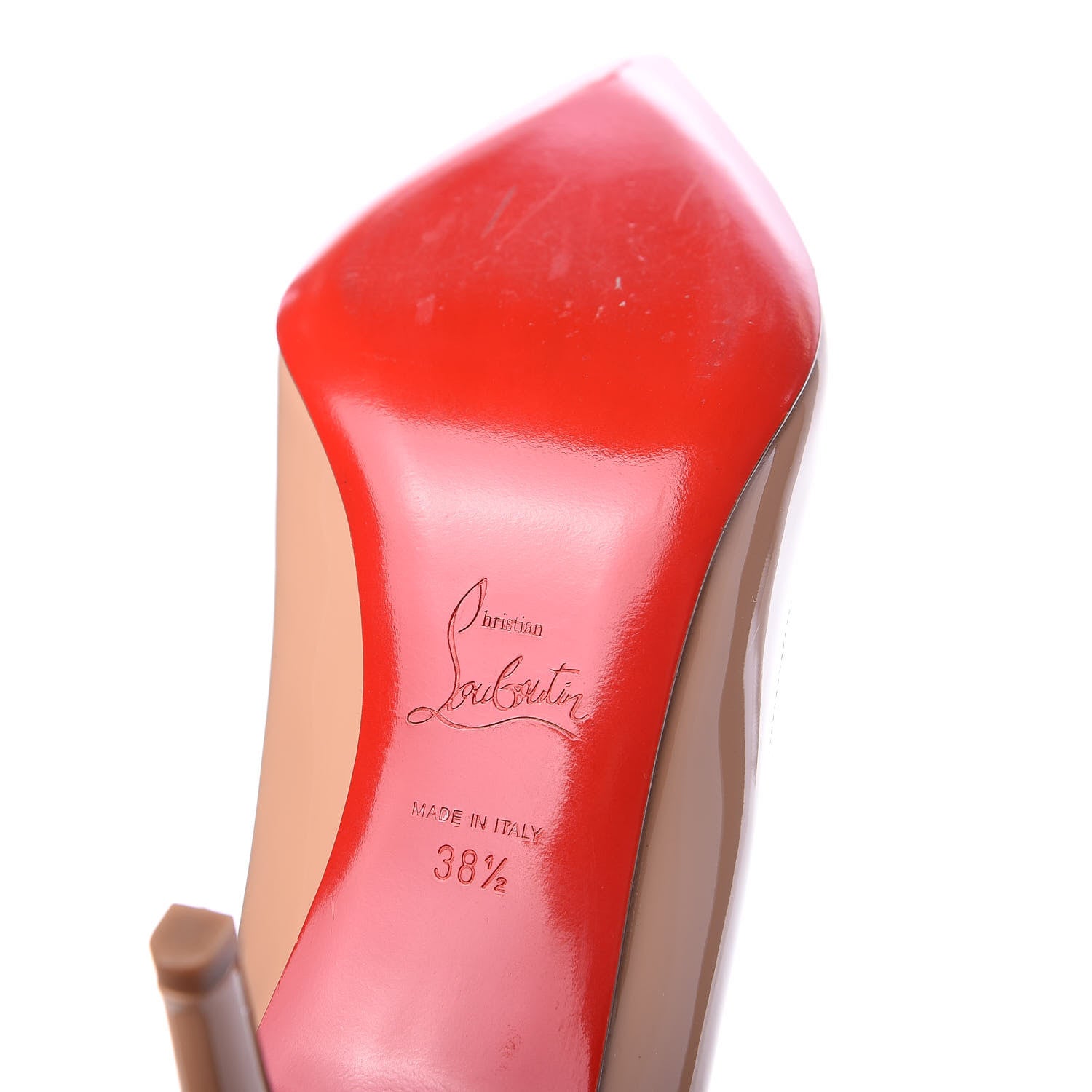 Christian Louboutin Patent Pigalle 85 Pumps 38.5 Nude 8 of 11