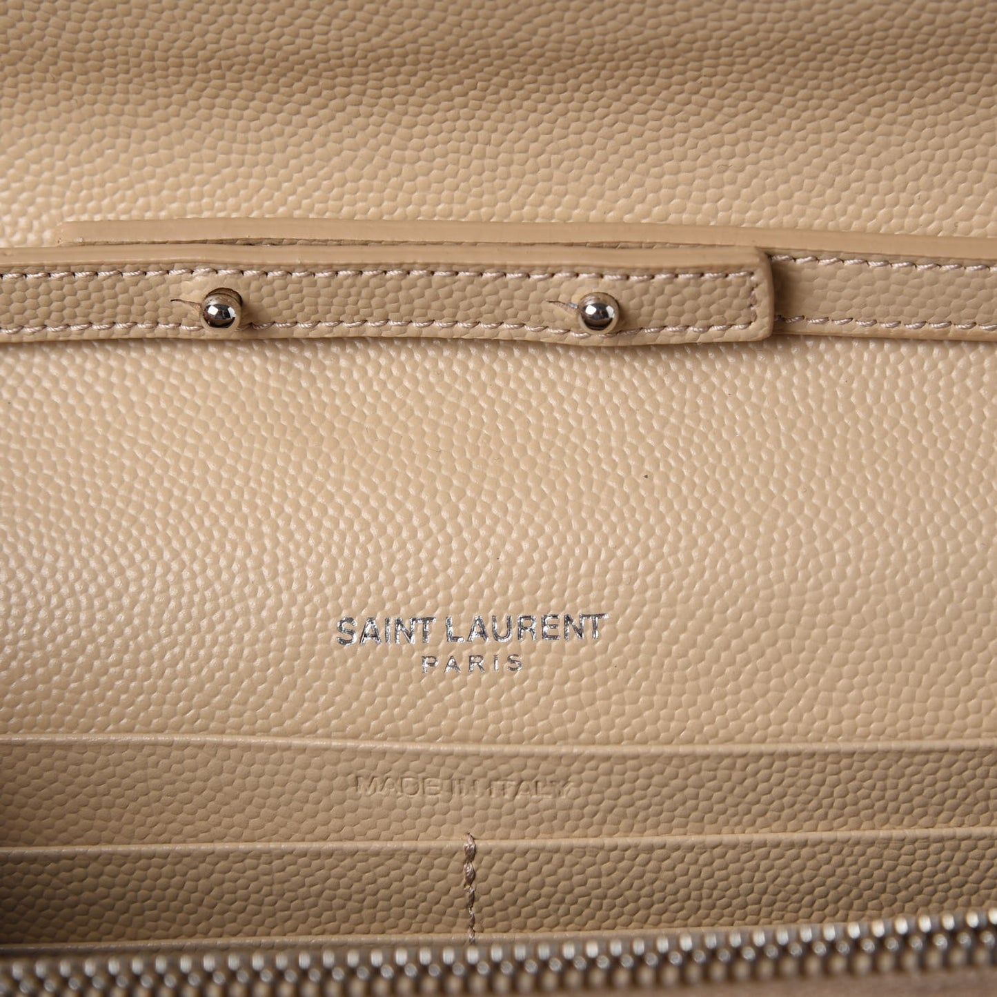 Grain De Poudre Matelasse Chevron Monogram Chain Wallet Nude Powder