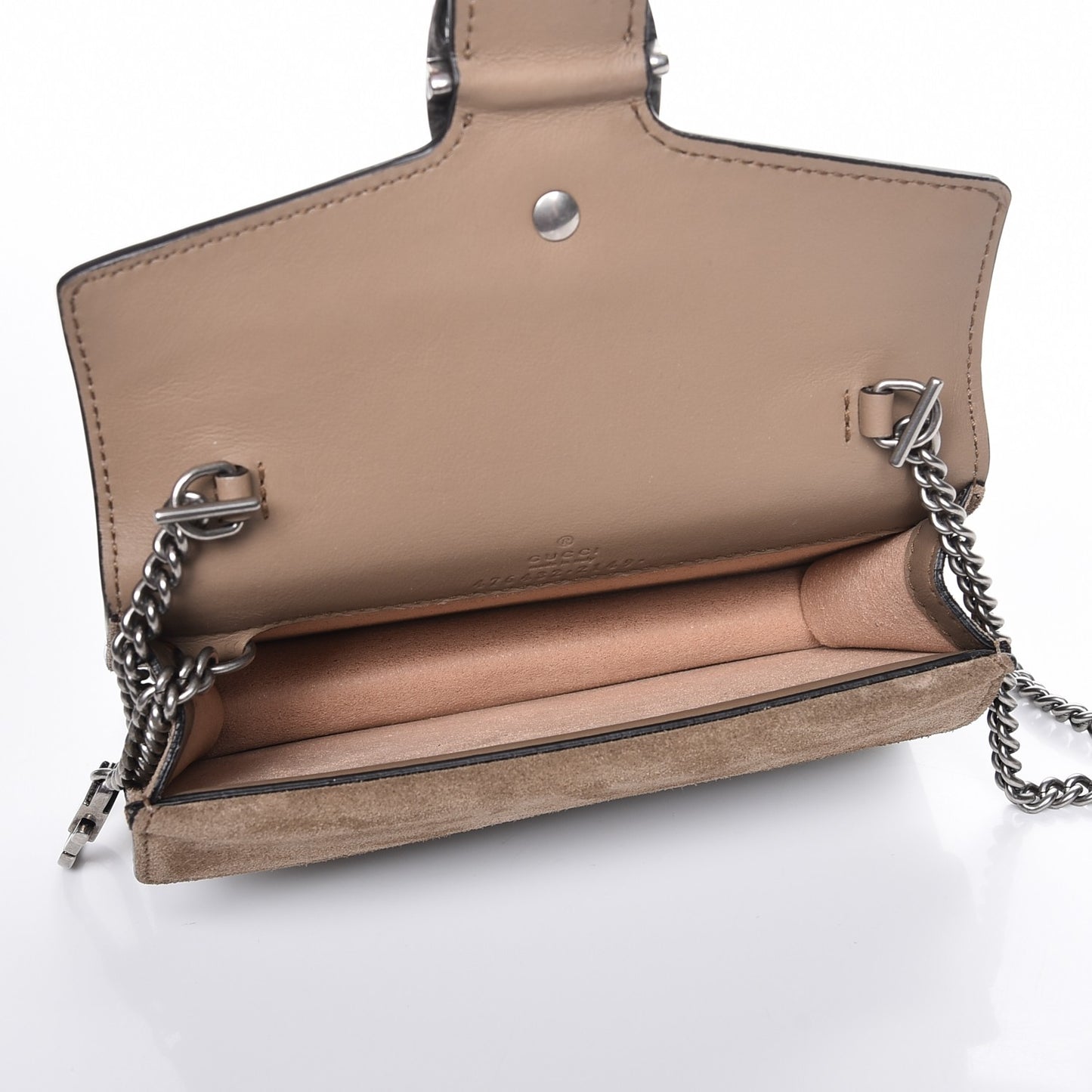 GG Supreme Monogram Super Mini Dionysus Shoulder Bag Taupe