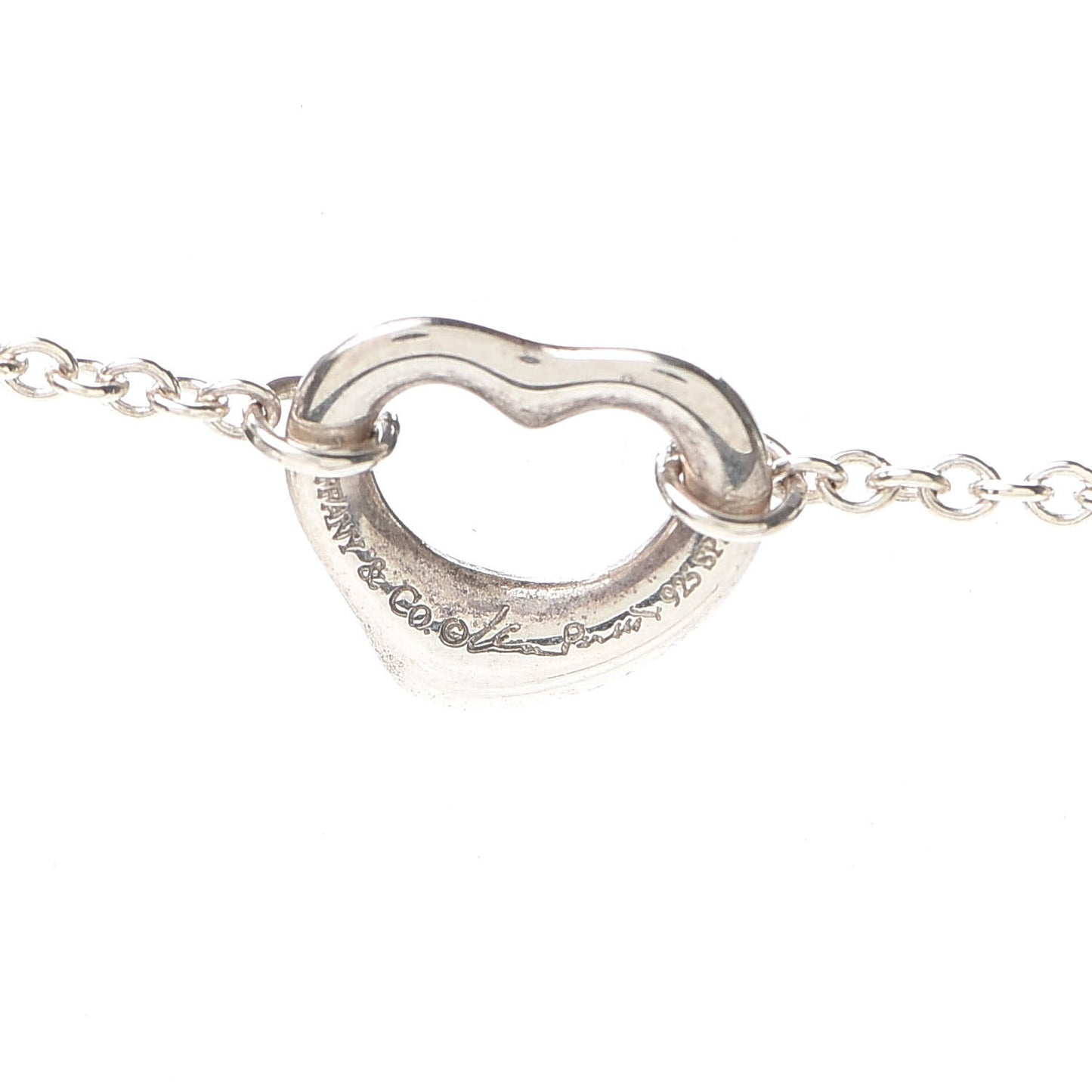 Sterling Silver Pearl Elsa Peretti Open Heart Station Necklace