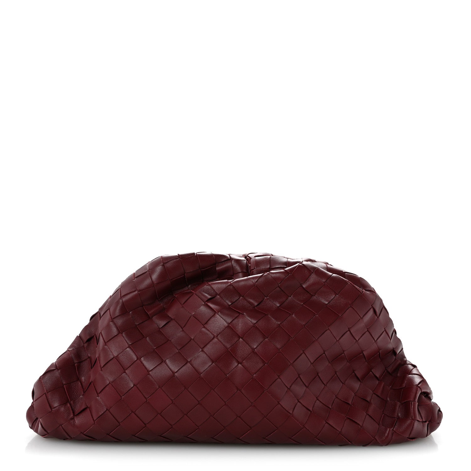 Bottega Veneta Nappa Maxi Intrecciato The Pouch Oversized Clutch Bordeaux 1 of 11