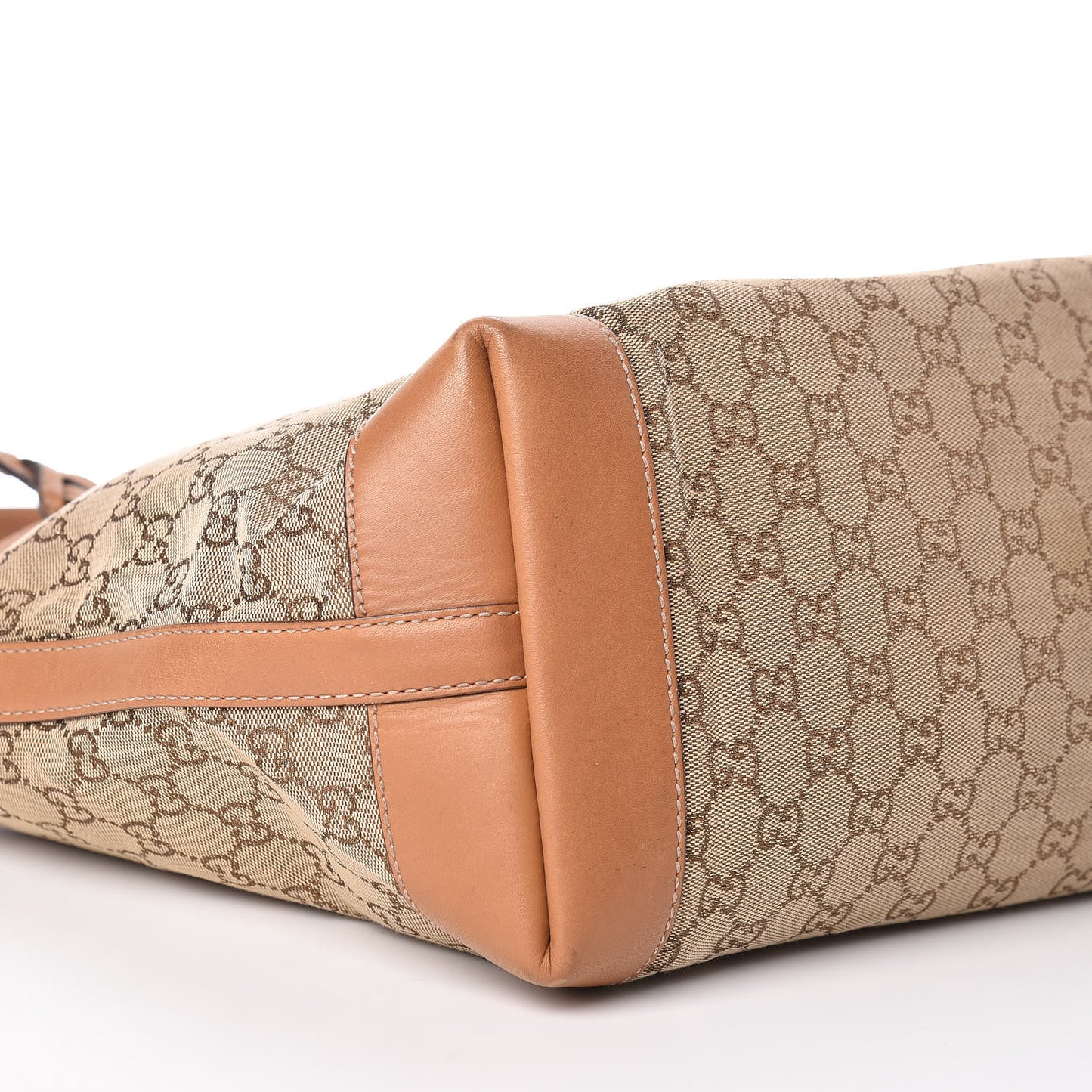 Metallic Monogram Medium Craft Tote Brown