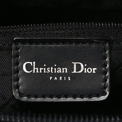 Christian Dior Calfskin Maris Pearl Beaded Top Handle Bag Black 6 of 14