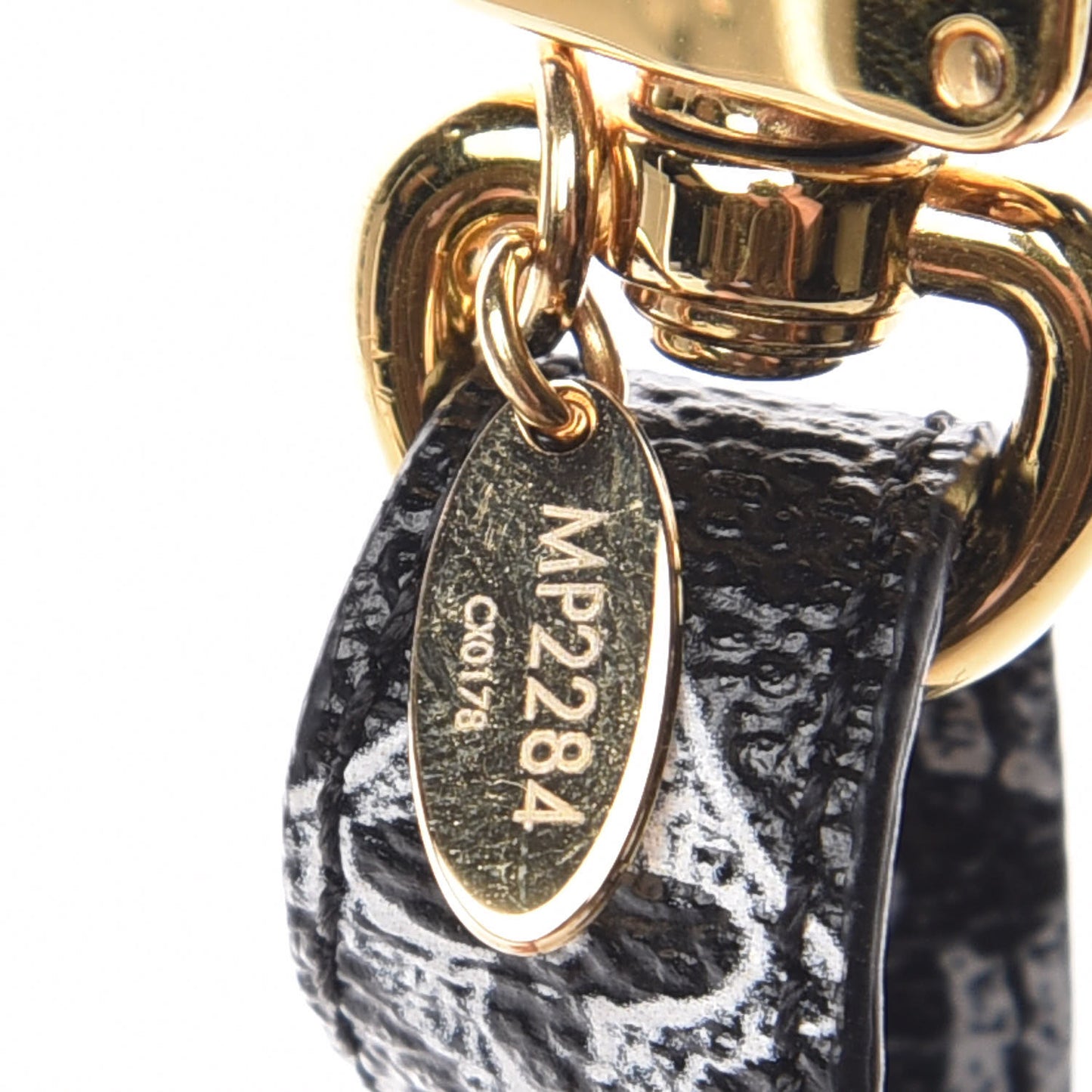 Catogram Flying Cat Bag Charm Key Holder Gold Black