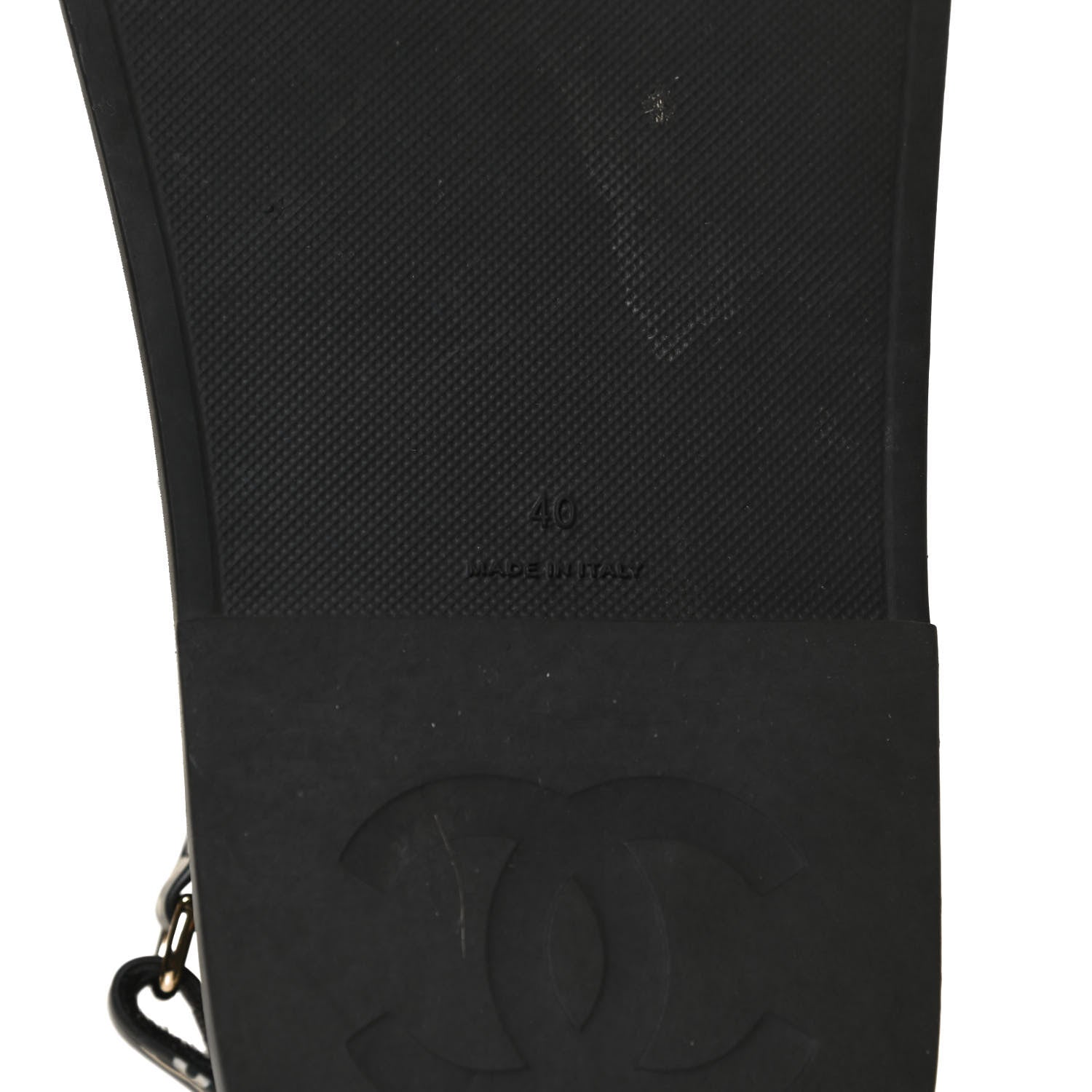 Chanel Rubber CC Dad Sandals 40 Black 8 of 13