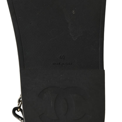 Chanel Rubber CC Dad Sandals 40 Black 8 of 13