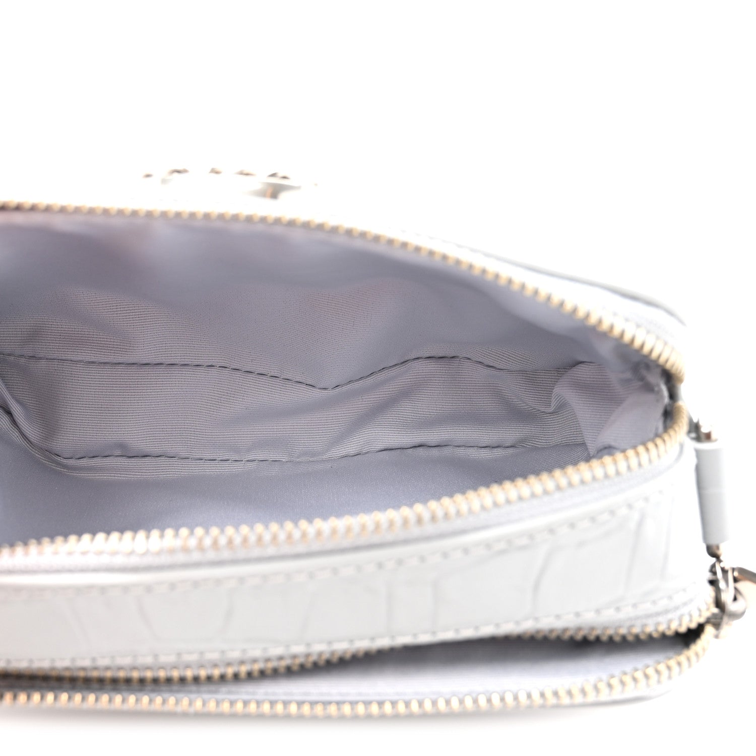 Marc Jacobs Calfskin Croc Embossed Snapshot Camera Bag Quarry
