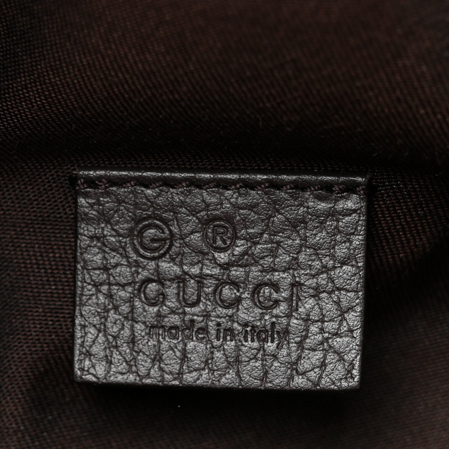 Gucci Monogram Dollar Calfskin Waist Pouch Beige Ebony Testa di Moro Marrone Scuro 6 of 10