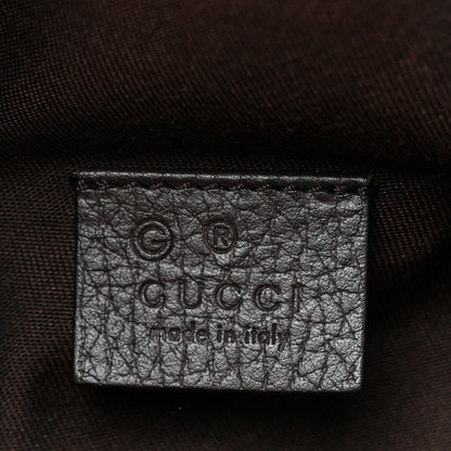 Gucci Monogram Dollar Calfskin Waist Pouch Beige Ebony Testa di Moro Marrone Scuro 6 of 10