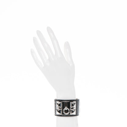 Hermes Shiny Alligator Collier de Chien CDC Bracelet S Black 2 of 6