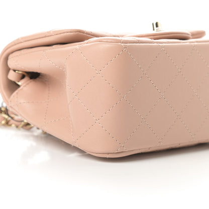 Chanel Lambskin Quilted Mini Square Flap Beige 9 of 11