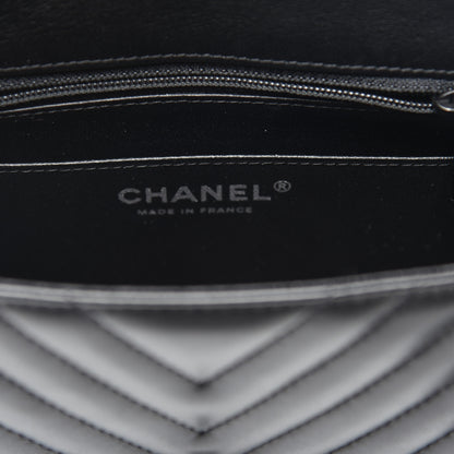 Chanel Lambskin Chevron Quilted Mini Square Flap So Black 8 of 13