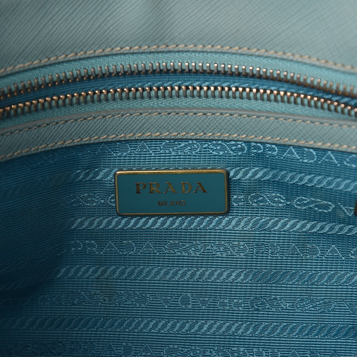 Prada Saffiano Small Galleria Double Zip Tote Anice 6 of 9