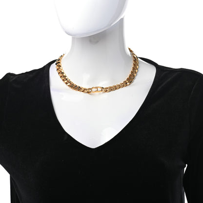 Christian Dior Metal CD Choker Necklace Gold 2 of 6