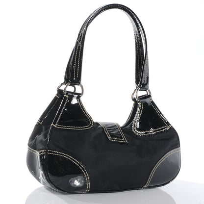 Prada Tessuto Nylon Shoulder Bag Black 3 of 9
