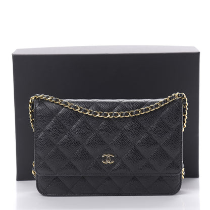 Chanel Caviar Quilted Wallet On Chain WOC Black 18 of 18