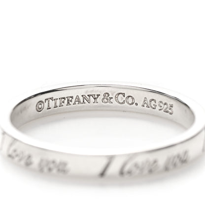 Tiffany Sterling Silver I Love You Band Ring 53 6.5 4 of 5