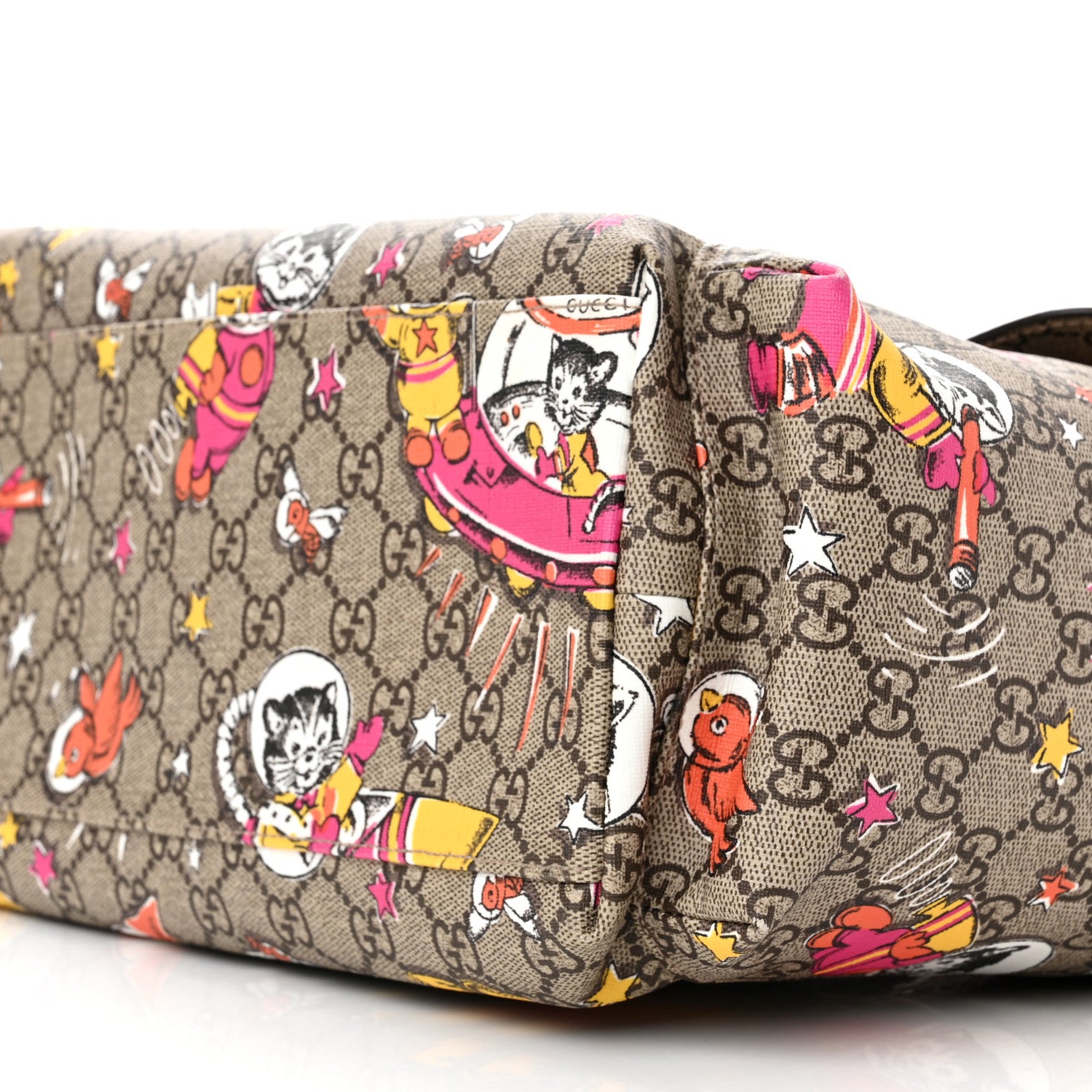 Gucci GG Supreme Monogram Space Cats Diaper Bag Orange 1212430