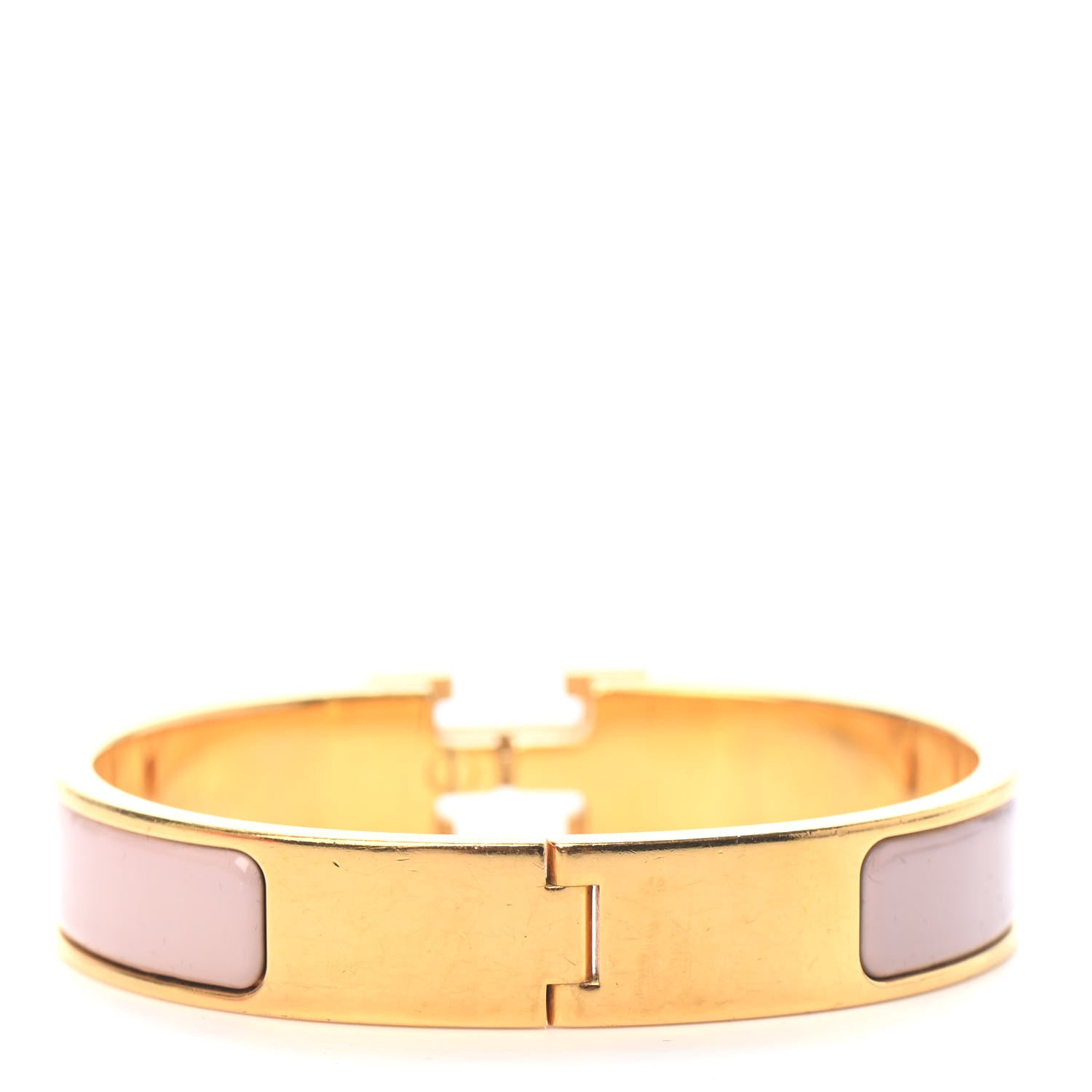 Hermes Enamel Narrow Clic Clac H Bracelet PM Rose Dragee 2 of 3