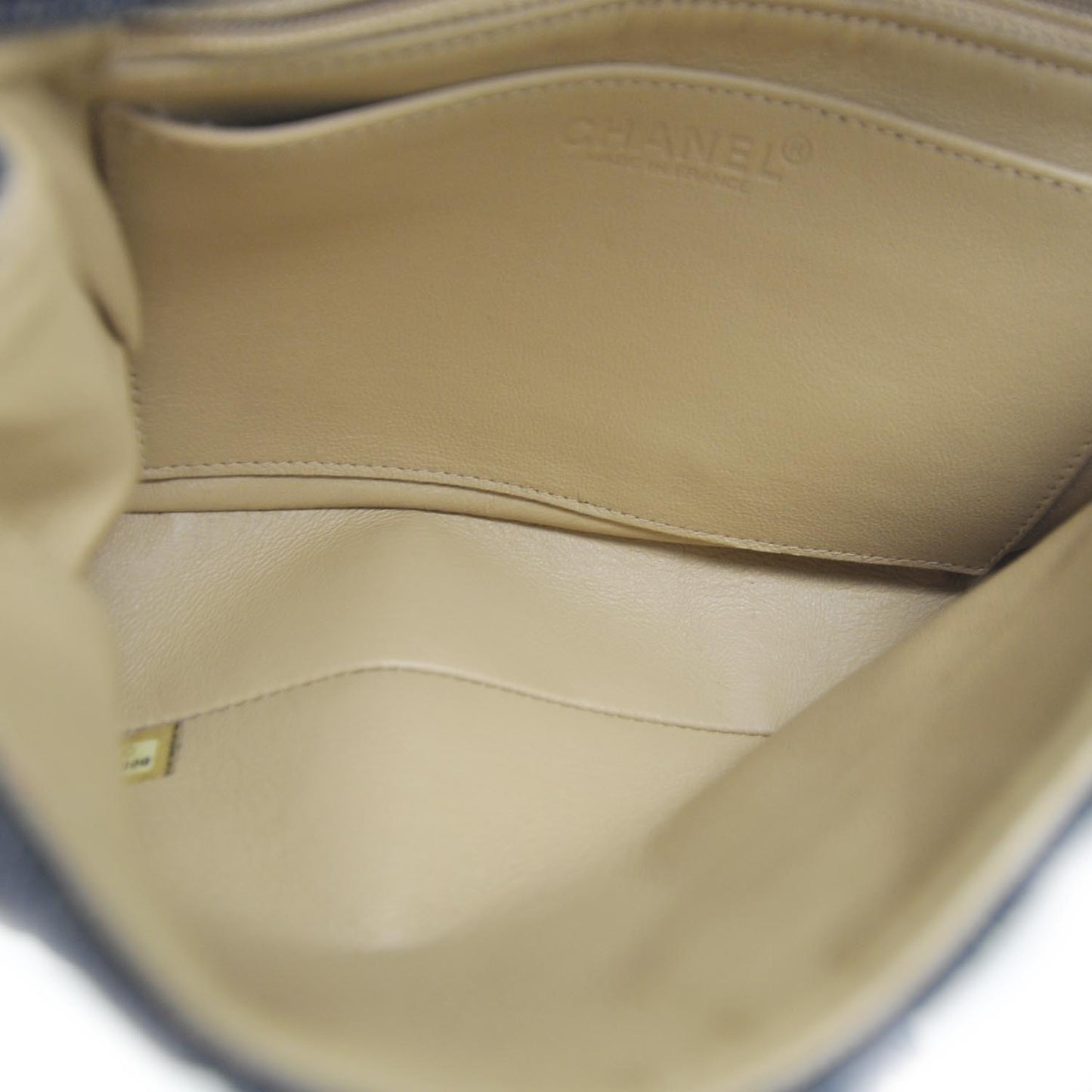 Denim Quilted Mademoiselle Top Handle Bag