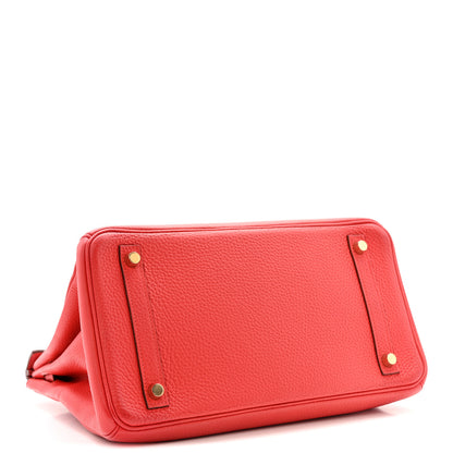 Hermes Taurillon Clemence Birkin 30 Rouge Tomate 4 of 14