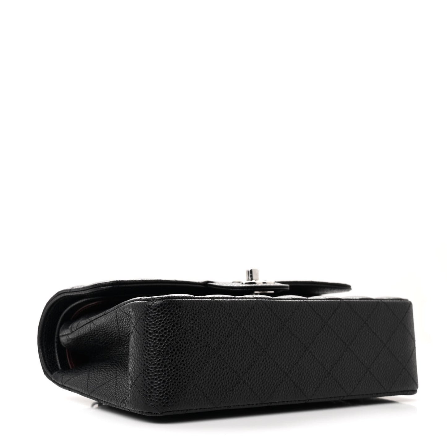 Caviar Quilted Small Double Flap Black