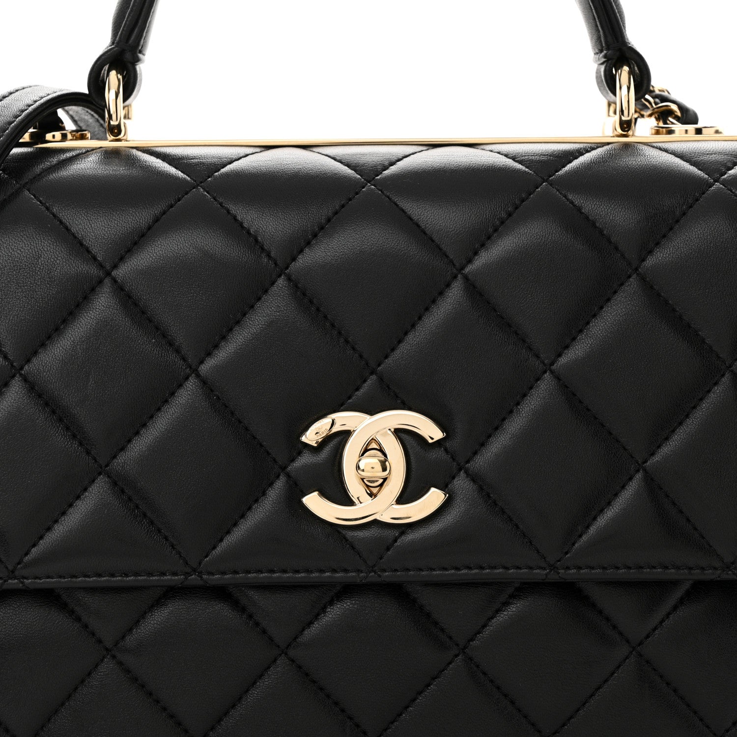Chanel Lambskin Quilted Medium Trendy CC Flap Dual Handle Bag Black 8 of 12
