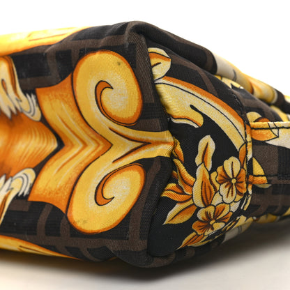Fendi X VERSACE Nylon Fendace FF Baroque Print Small Trapezoid Beauty Pouch Gold 10 of 11