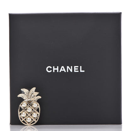 Chanel Pearl Pineapple Brooch Gold 7 of 7