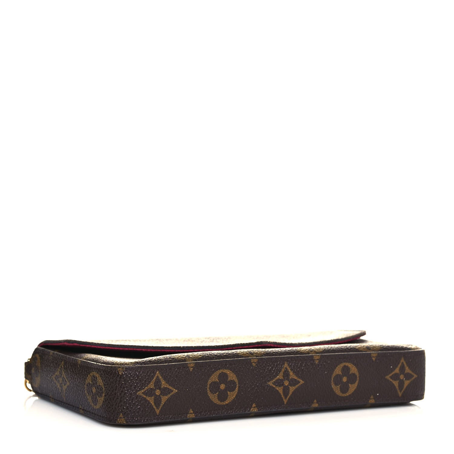 Louis Vuitton Monogram Pochette Felicie Chain Wallet Fuchsia 5 of 14