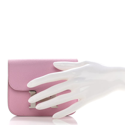 Hermes Epsom Constance Slim Wallet Mauve Sylvestre 3 of 8