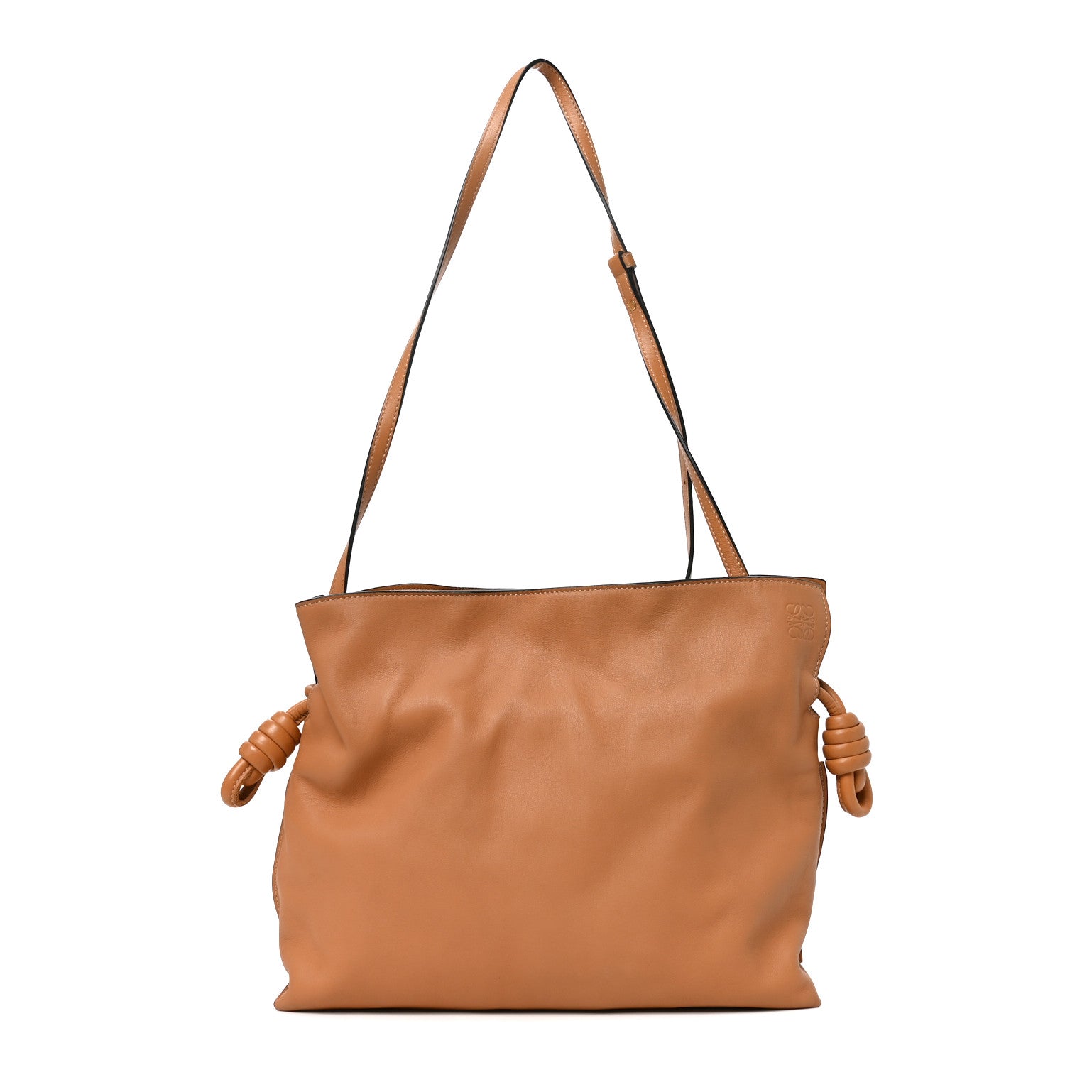 Loewe Nappa Calfskin Medium Flamenco Knot Clutch Warm Desert 1 of 8