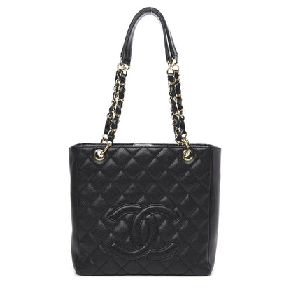 Chanel Caviar Quilted Petit Shopping Tote PST Black 1 of 14