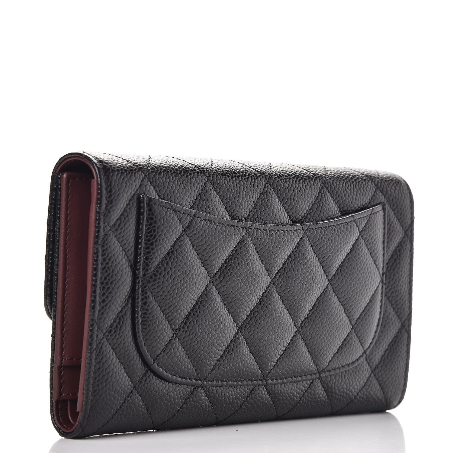 Chanel Caviar Quilted Large Flap Wallet Black 3 of 9