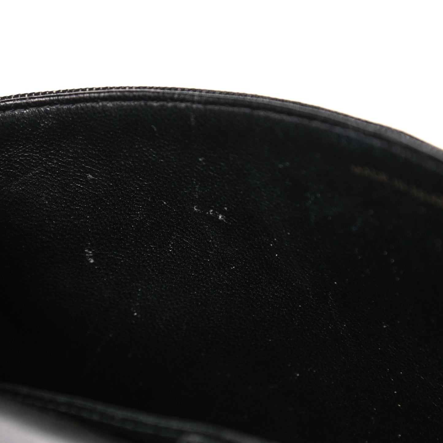 Denim Quilted Medium Double Flap Black
